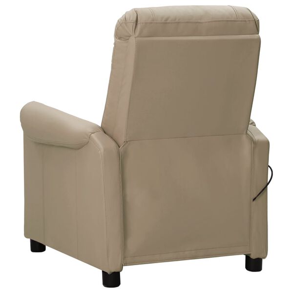 vidaXL Fauteuil de massage Cappuccino Similicuir