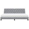 vidaXL Lit avec matelas gris clair 200x200 cm tissu