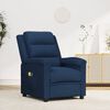 vidaXL Fauteuil électrique de massage Bleu Velours