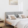 vidaXL T&ecirc;te de lit capitonn&eacute;e Gris clair 120 cm Pin massif