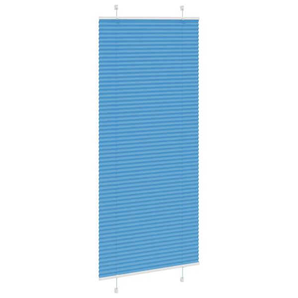 vidaXL Store pliss&eacute; bleu 85x200 cm largeur du tissu 84,4 cm polyester