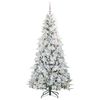 vidaXL Sapin de No&euml;l Artificiel &agrave; Branches Articul&eacute;es Blanc 210 cm