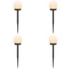 vidaXL Lampes solaires ext&eacute;rieures avec pique de sol 4 pcs Blanc chaud