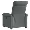 vidaXL Fauteuil inclinable de massage en tissu gris fonc&eacute;