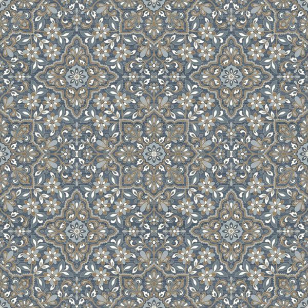 Noordwand Papier peint Homestyle Portugese Tiles marron et bleu