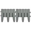 vidaXL Bordures de pelouse 36 pcs Gris 10 m PP