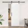 vidaXL Porte coulissante ORKDAL Blanc et Noir 73,5 x 211 cm Pin massif