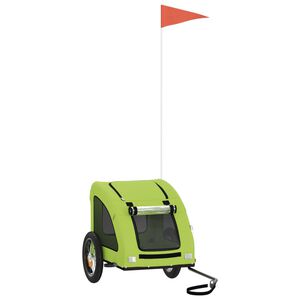 vidaXL Remorque de v&eacute;lo pour animaux de compagnie vert