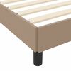 vidaXL Cadre de lit avec matelas Cappuccino 90 x 190 cm tissu