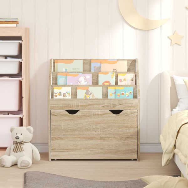 vidaXL Biblioth&egrave;que pour enfants Ch&ecirc;ne Sonoma 60 x 29,5 x 69 cm