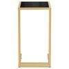 vidaXL Table d'appoint pour ordinateur Noir 50x35x65 cm Verre tremp&eacute;