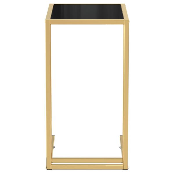 vidaXL Table d'appoint pour ordinateur Noir 50x35x65 cm Verre tremp&eacute;