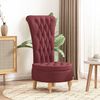 vidaXL Fauteuil &agrave; pantoufle Bordeaux 56,5 x 70 x 110 cm tissu
