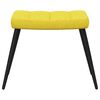 vidaXL Chaise de relaxation avec tabouret Jaune moutarde Tissu