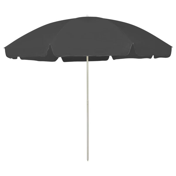 vidaXL Parasol de plage anthracite 300 cm