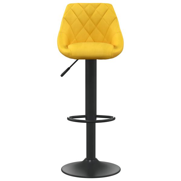 vidaXL Tabourets de bar lot de 2 jaune moutarde velours