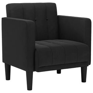 vidaXL Fauteuil canap&eacute; avec accoudoirs velours noir 53 cm