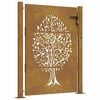 vidaXL Portail de jardin 100x150 cm en acier Corten avec motif arbre