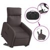 vidaXL Fauteuil inclinable &eacute;lectrique marron fonc&eacute; tissu