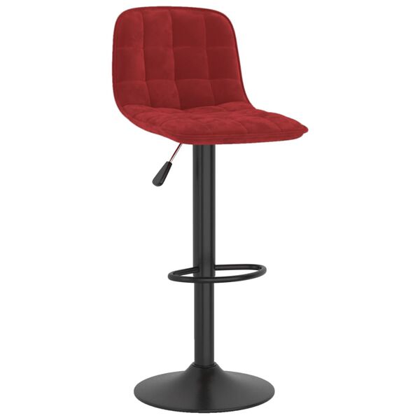 vidaXL Tabourets de bar lot de 2 rouge bordeaux velours