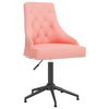 vidaXL Chaises pivotantes &agrave; manger lot de 2 Rose Velours