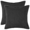 vidaXL Housse de coussin 2 pc HOUTEN Gris fonc&eacute; 55 x 55 cm Boucl&eacute;