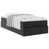 vidaXL Cadre de lit ottoman avec matelas noir 80x200 cm similicuir