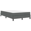 vidaXL Lit &agrave; ressorts avec matelas Gris fonc&eacute; 120 x 200 cm tissu