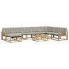 vidaXL Ensemble de canap&eacute;s d'ext&eacute;rieur 9 pc Blanc et gris clair