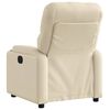 vidaXL Fauteuil inclinable &eacute;lectrique Cr&egrave;me Tissu