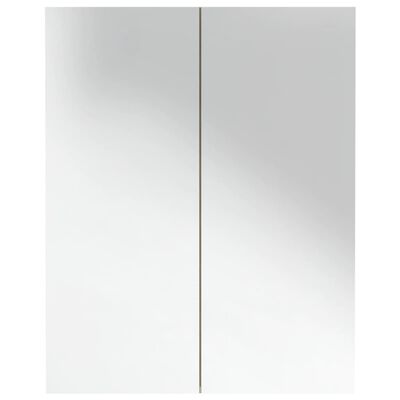 vidaXL Armoire à miroir de salle de bain 60x15x75cm MDF Blanc et chêne