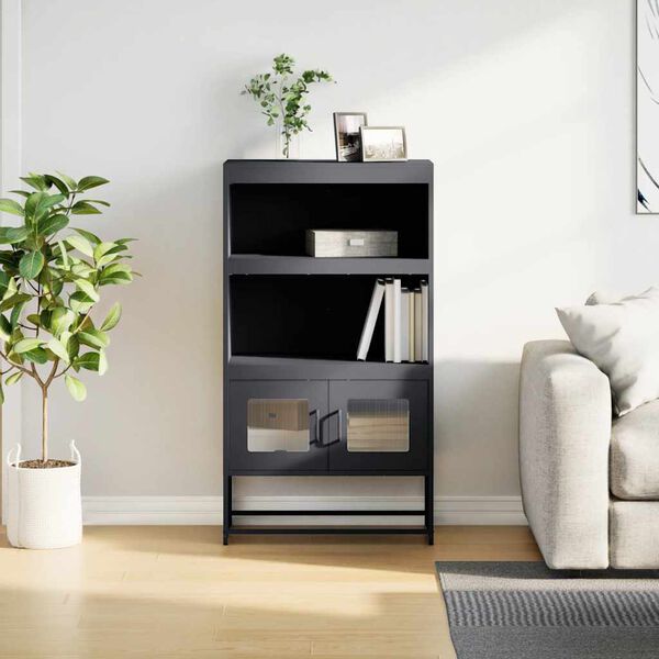 vidaXL Buffet haut anthracite 68x39x123 cm acier