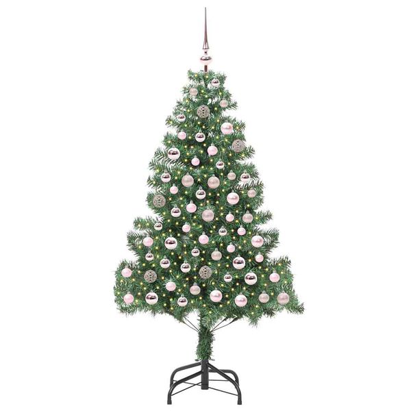 vidaXL Sapin de No&euml;l avec 300 LED avec support Vert 180 cm PVC