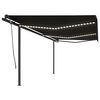 vidaXL Auvent automatique capteur de vent/LED 6x3 m Anthracite