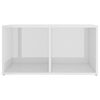 vidaXL Meuble TV blanc brillant 72x35x36,5 cm bois d&rsquo;ing&eacute;nierie