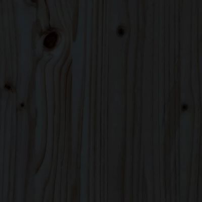 vidaXL Lit pour personne âgée noir 150x200 cm bois de pin massif