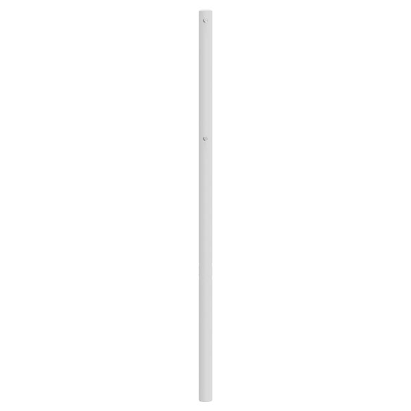 vidaXL T&ecirc;te de lit m&eacute;tal blanc 80 cm