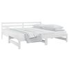 vidaXL Lit coulissant sans matelas blanc 2x(90x190) cm