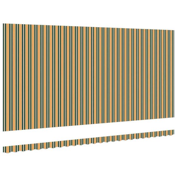 vidaXL Toile de rechange pour auvent Vert et jaune 580 x 295 cm