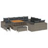 vidaXL Ensemble de canap&eacute; de jardin 13 pc Gris polyrotin