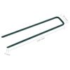 vidaXL Clous pour gazon artificiel 50 pcs Forme de U Fer