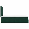 vidaXL Cadre de lit ottoman avec matelas vert fonc&eacute; 90x200 cm velours
