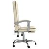 vidaXL Fauteuil de massage inclinable de bureau Cr&egrave;me Similicuir