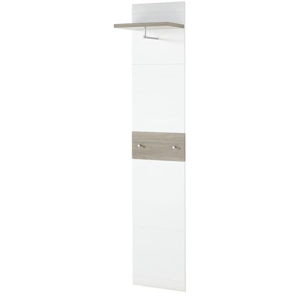 Germania Panneau de porte-manteau 39x29,9x19,46 cm Ch&ecirc;ne-Nelson blanc