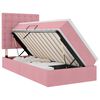 vidaXL Lit de rangement LED avec matelas Rose 100 x 200 cm Velours