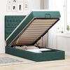 vidaXL Cadre de lit ottoman avec matelas vert fonc&eacute; 90x190 cm velours