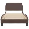 vidaXL Cadre de lit Dover marron 90x190 cm similicuir