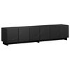 vidaXL Meuble TV 179,5 x 34,5 x 40 cm Noir Bois d'ing&eacute;nierie
