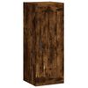 vidaXL Buffet haut Ch&ecirc;ne fum&eacute; 34,5x34x180 cm Bois d'ing&eacute;nierie