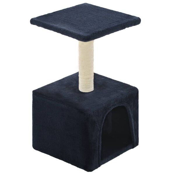 vidaXL Arbre &agrave; chat avec griffoir en sisal 55 cm Bleu fonc&eacute;